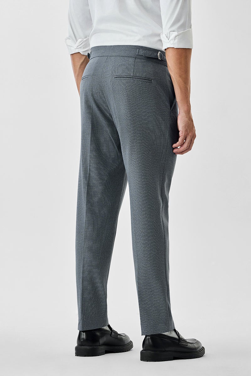 SNITCH Relaxed Fit Stretch Pleated Trousers - Image 4